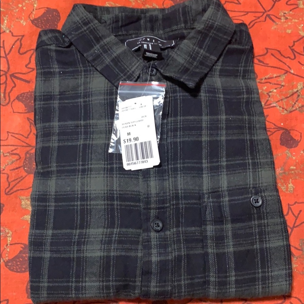 21MEN Men’s Shirt Woven Top Classic Olive/Black M